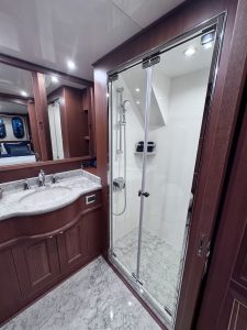 Walk-in shower in master primary head bathroom on Northwest 55.